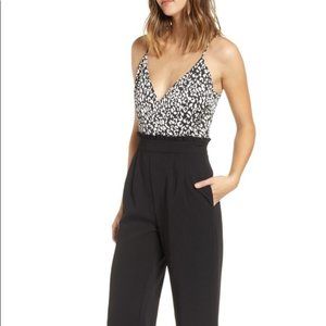 Women's Black and White Jumpsuit